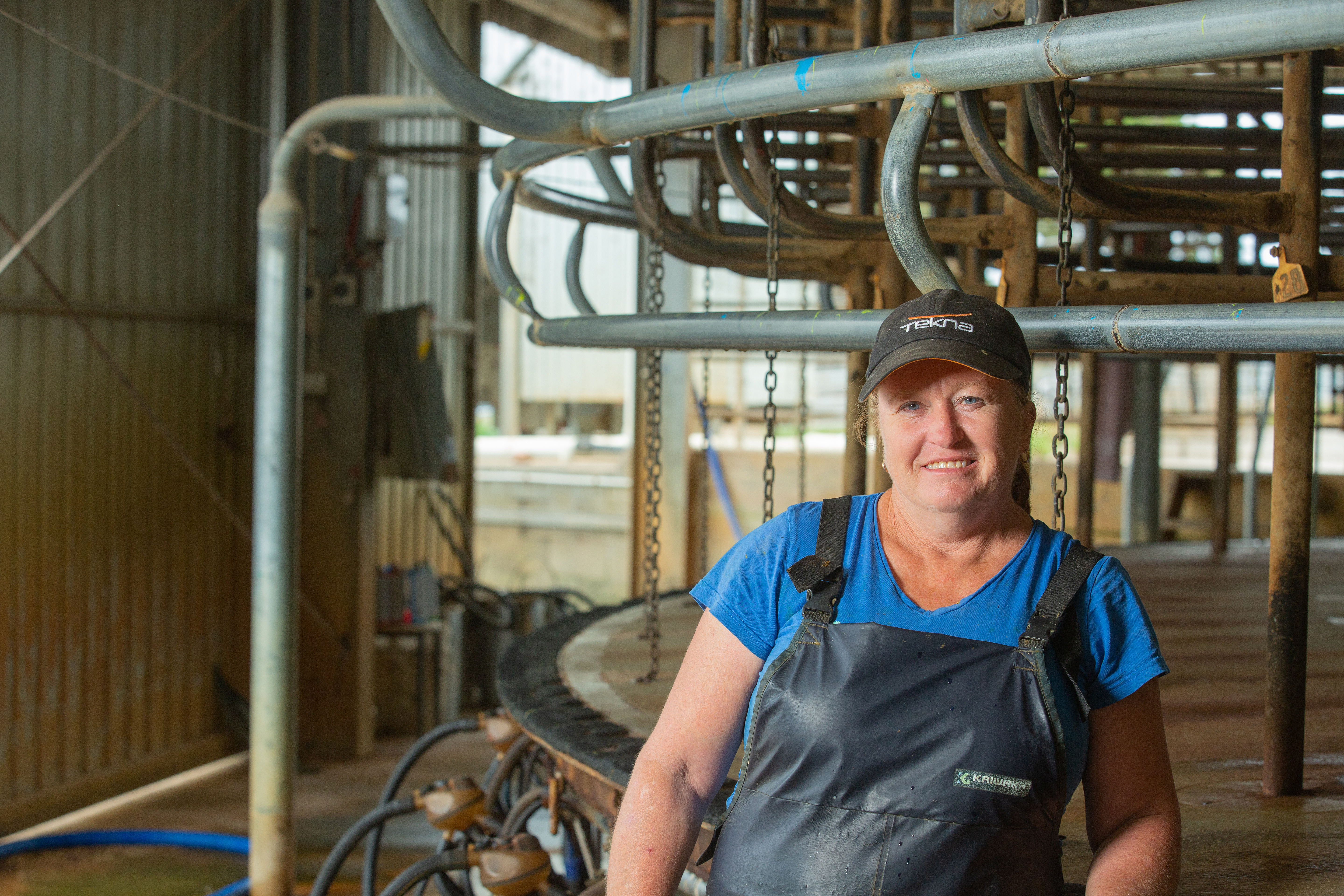 Marika Austin working with cattle