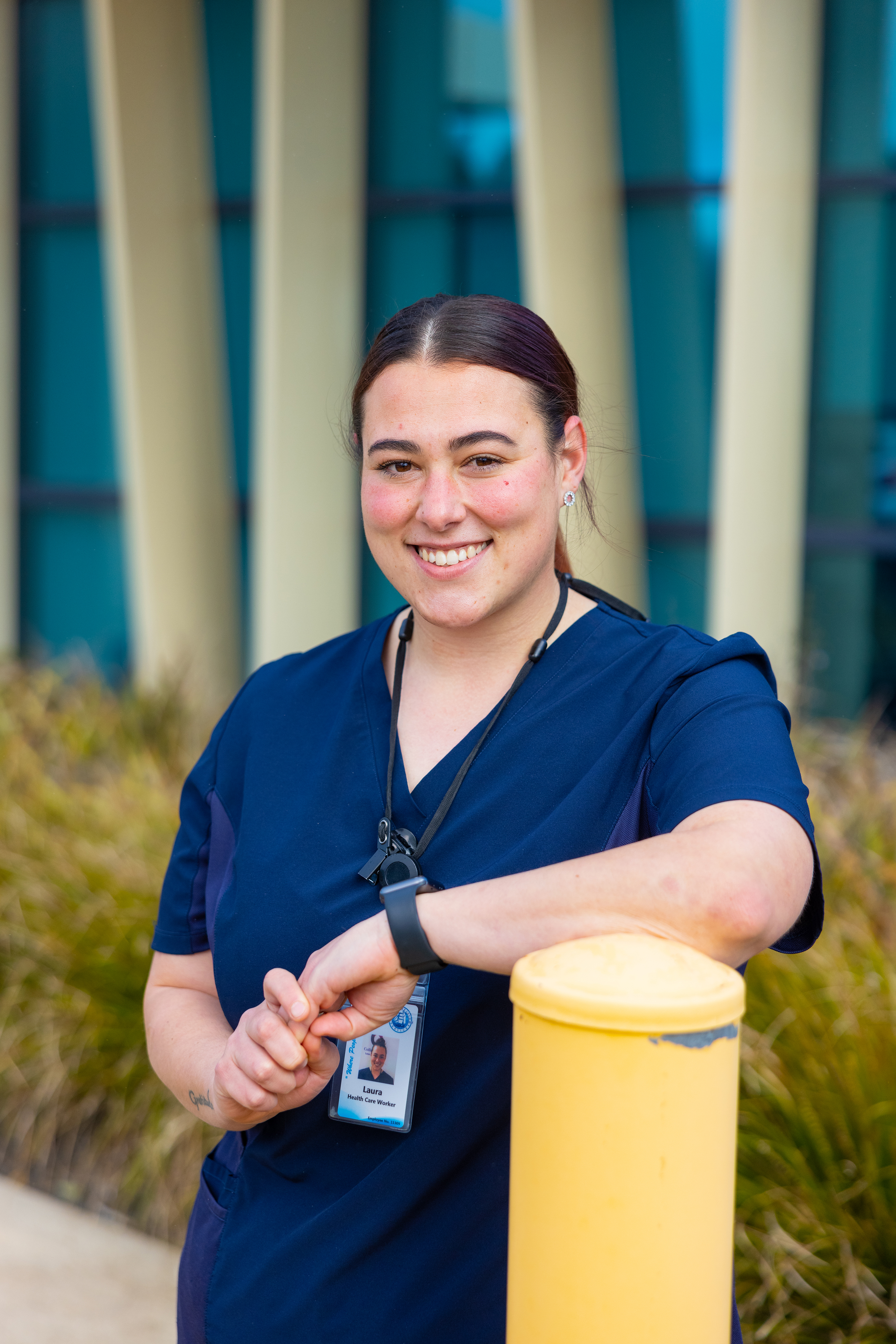 Laura working for Moyne Health services